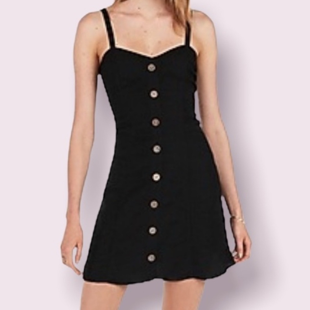 Express Black Button-Down Dress